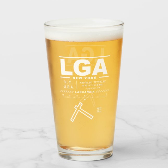 Verre Aéroport LaGuardia LGA (Devant (rempli))