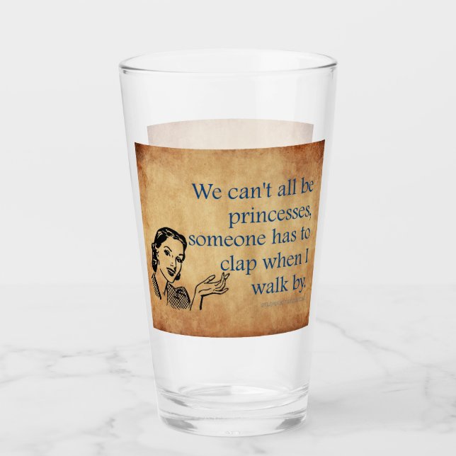 Verre Affiche rétro vintage des princesses de SlipperyJo (Devant)