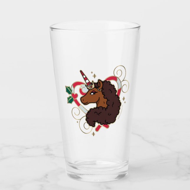 Verre Afro Unicorn Sucre de canne Heart Holiday (Devant)