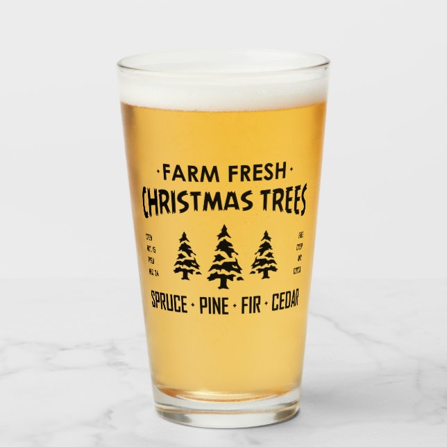 VERRE AGRICULTURE NOËL FRAIS ARBRES (Devant (rempli))