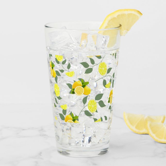 Verre Agrumes TROPICALES FRUITS D'ÉTÉ Citron orange tran (Dos glace)