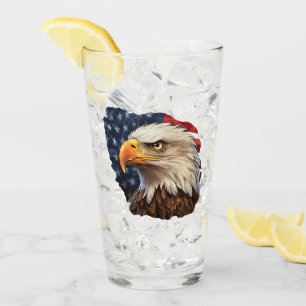 Verre Aigle à drapeau américain
