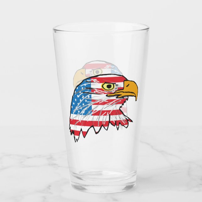 Verre aigle américain (Devant)
