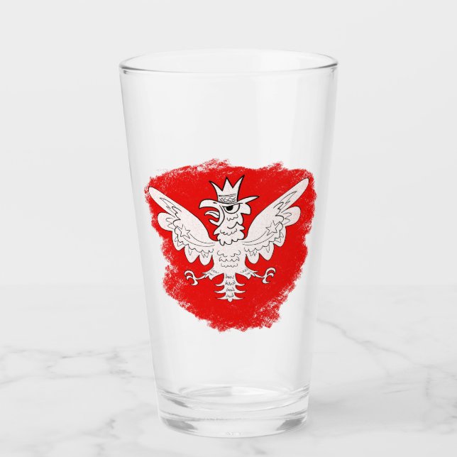 Verre Aigle blanc polonais (Devant)