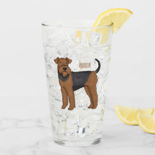 Verre Airedale terrier dog cartoon
