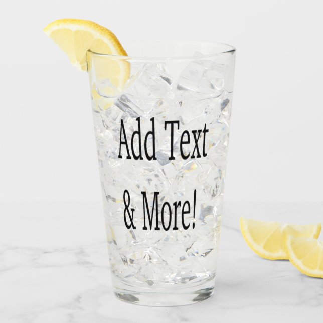 Verre Ajouter du texte et plus ! Customisez votre propre (Devant glace)