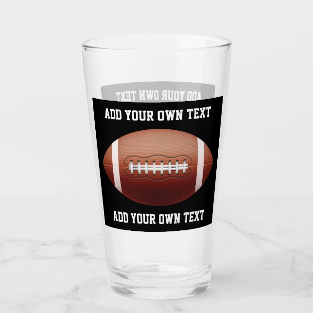 Verre Ajouter du texte sur l'oreiller de football (Devant)