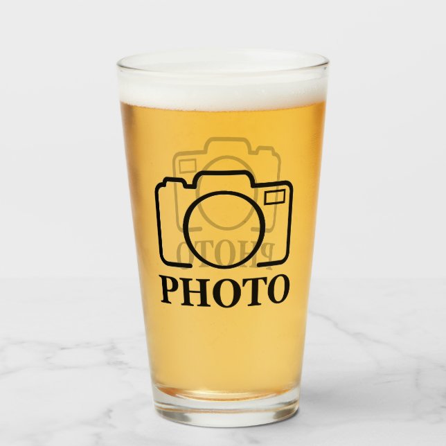 Verre Ajouter Mariage photo personnalisé Moderne Cute Él (Devant (rempli))