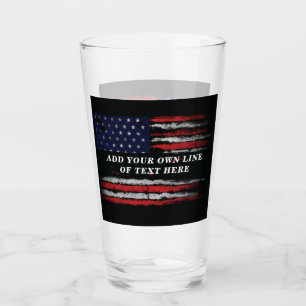 Verre Ajouter votre propre texte sur grunge American fla