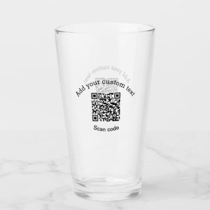 Verre Ajoutez votre texte personnalisé code QR de numéri