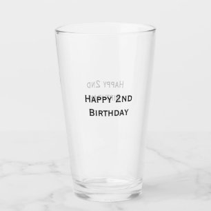Verre ajoutez votre texte personnalisé joyeux anniversai