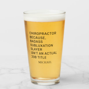 Verre Ajusteur d'os Chiropractor Bière de sac personnali