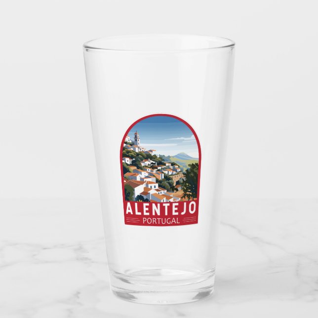 Verre Alentejo Portugal Travel Art Vintage (Devant)