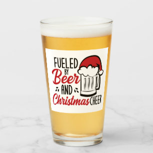 Verre Alimenté par la bière et la fête de Noël