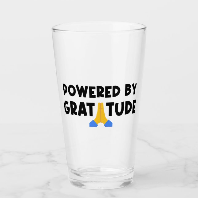 Verre Alimenté par la gratitude (Devant)