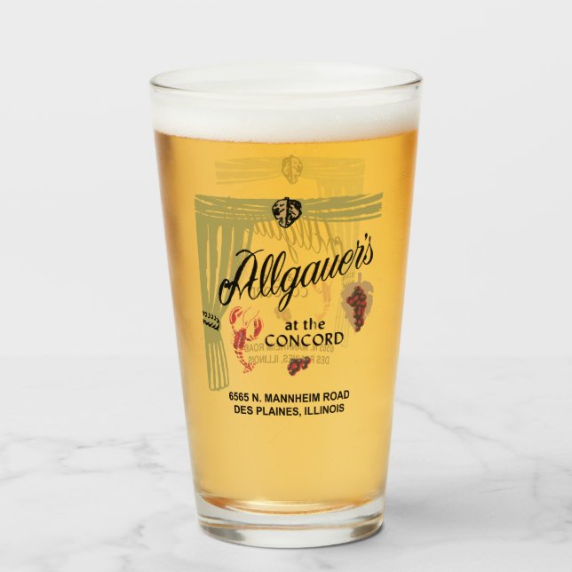 Verre Allgauer's à la Concord, Des Plaines, IL (Devant (rempli))