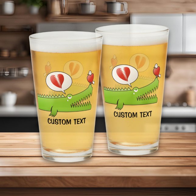 Verre Alligator amoureux (Créateur téléchargé)