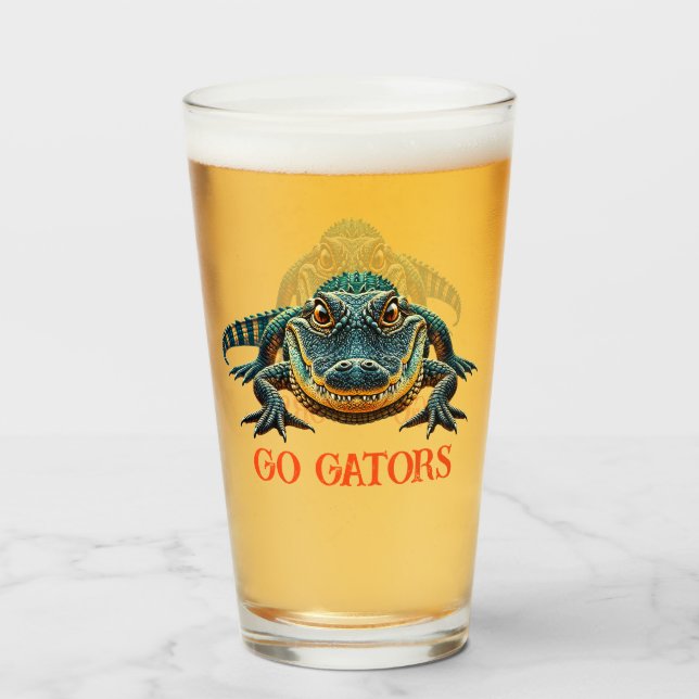 Verre Alligator - Go Gators (Devant (rempli))