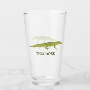 Verre Alligator Vert Réaliste Graphique Personnalisé
