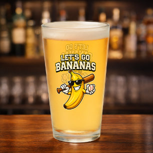 Verre Allons Bananes Baseball Rétro Banane Drôle