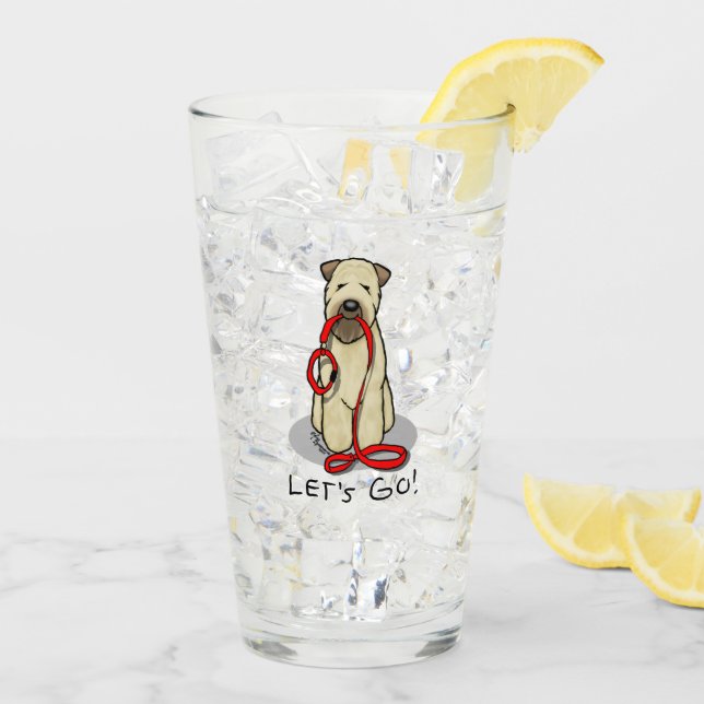 Verre Allons-y ! Marche à pied à Terrier Chien (1b2) (Dos glace)