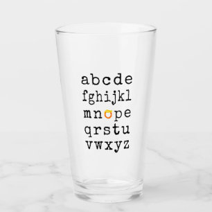Verre Alphabet anti-Trump - Nope V