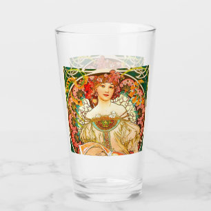 Verre Alphonse Mucha Art Nouveau Daydream
