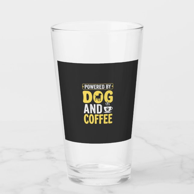Verre Amateur de café chien propulsé par le design (Devant)