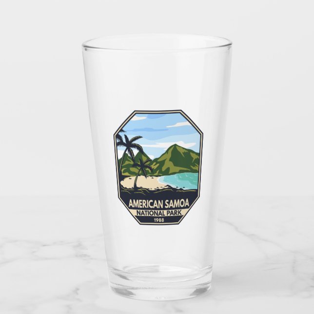 Verre American Samoa National Park Retro Emblem (Devant)