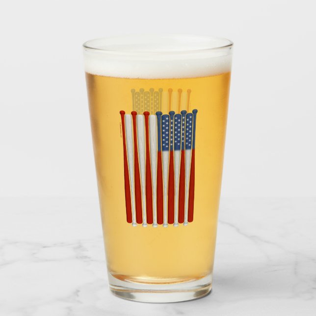 Verre Amérique de baseball (USA) (Devant (rempli))