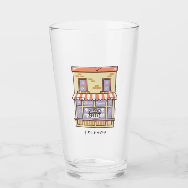 Verre AMIS™ | Central Perk Cartoon Coffee Shop (Devant)