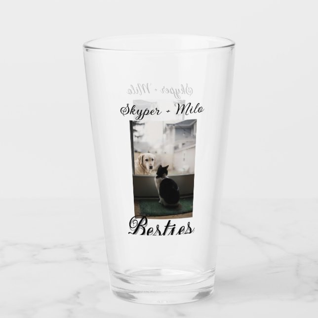 Verre Amis de compagnie meilleurs amis ajouter nom anima (Devant)