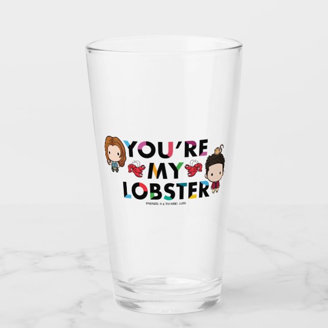 Verre AMIS™ | Ross & Rachel Lobster Chibi (Devant)