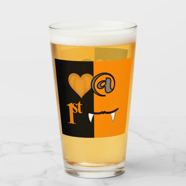 Verre Amour à la première bouchée Halloween (Devant (rempli))