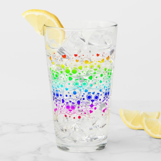 Verre Amour de chat (Devant glace)