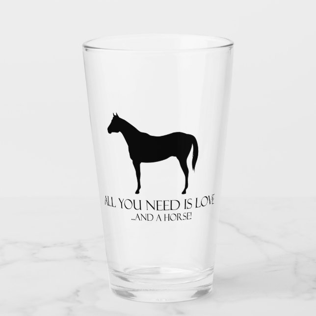 Verre Amour Et Cheval (Devant)