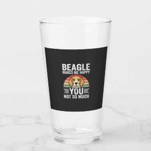 Verre Amoureux de chien heureux grâce au Beagle
