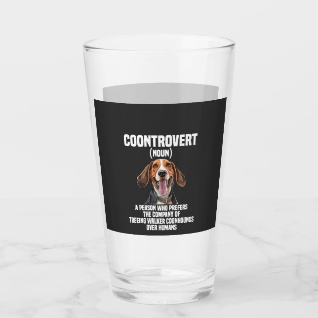 Verre Amoureux de Treeing Walker Coonhound Chien Coontro (Devant)