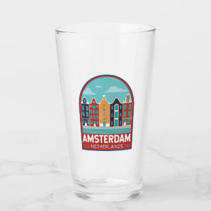 Verre Amsterdam Pays-Bas Travel Art Vintage