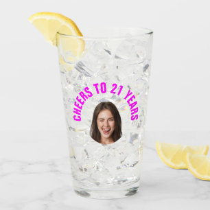 Verre Amusant 21e anniversaire PERSONNALISÉ TEXTE Photo