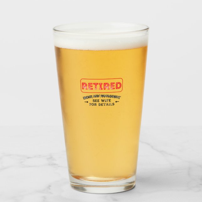 Verre Amusant Retraité Sous La Nouvelle Direction Voir F (Devant (rempli))