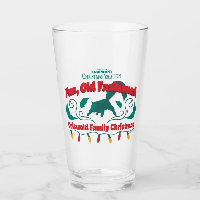Verre Amusant, vieux style Griswold Noël de famille (Devant)