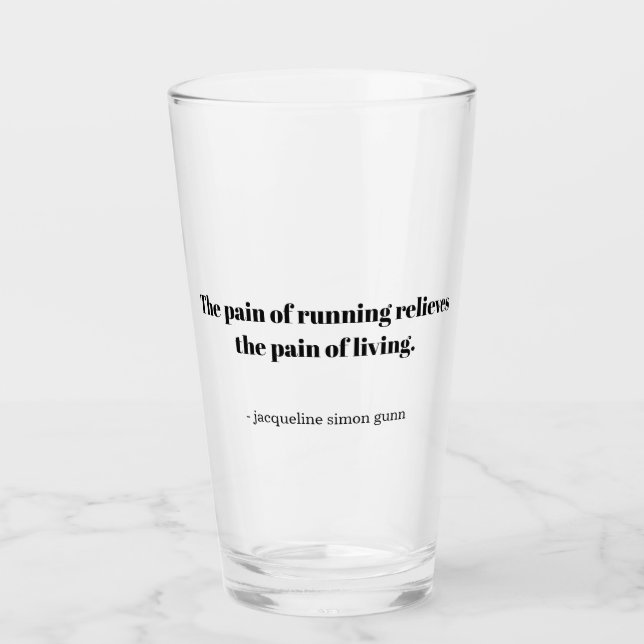 Verre An inspirational quote for runners (Devant)