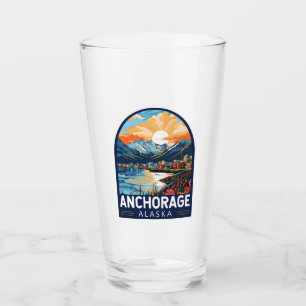 Verre Anchorage Alaska Travel Art Emblem