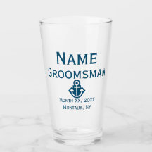 Ancre Groomsman Pint Glass cadeau