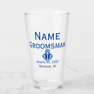 Verre Ancre Groomsman Pint Glass cadeau
