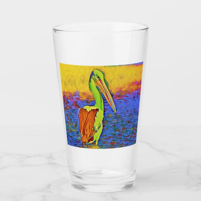Verre animal - pélican (Devant)