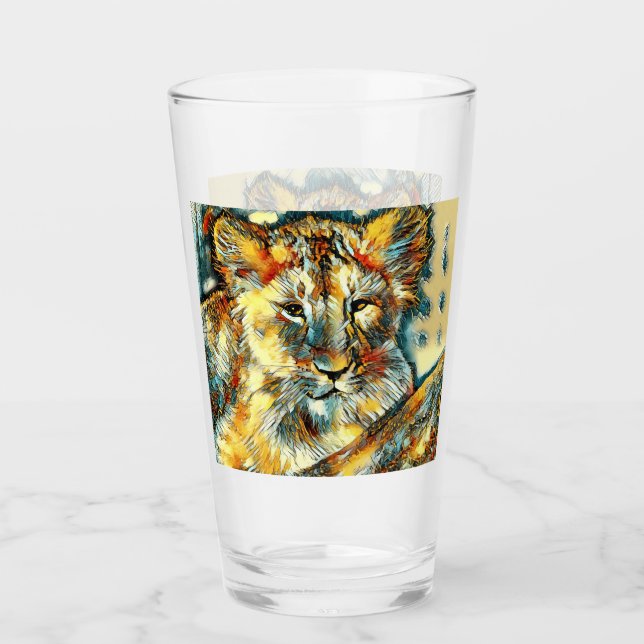 Verre AnimalArt_Lion_004 (Devant)