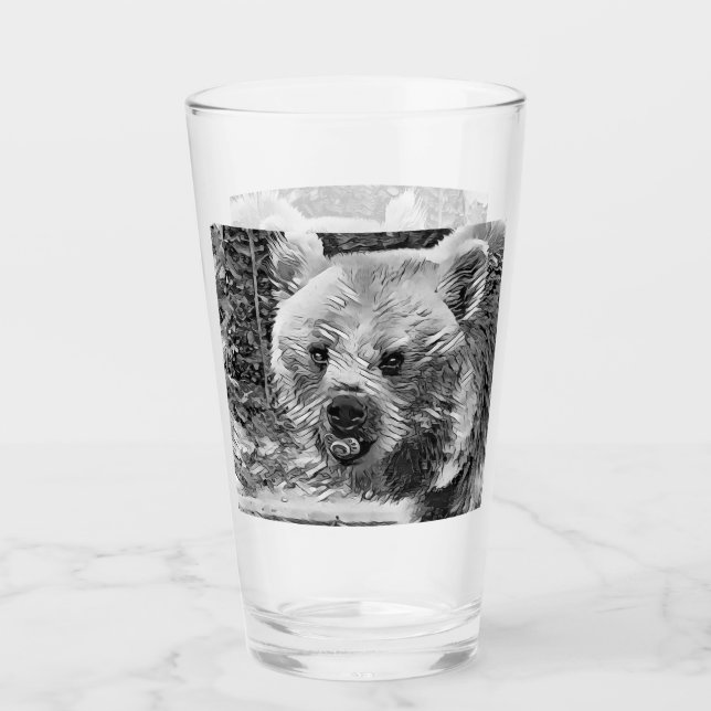 Verre AnimalArtBW_Bear_001 (Devant)