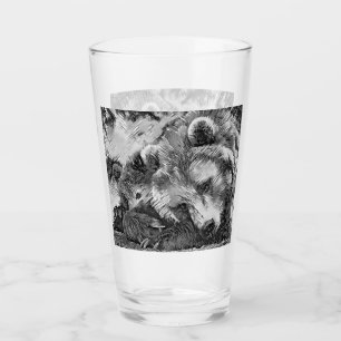 Verre AnimalArtBW_Bear_002